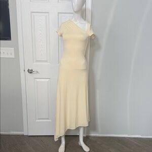 Meshki Cream Asymmetrical Dress